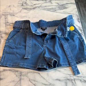 a.n.a Blue Jean Shorts with Mid-Thigh Length